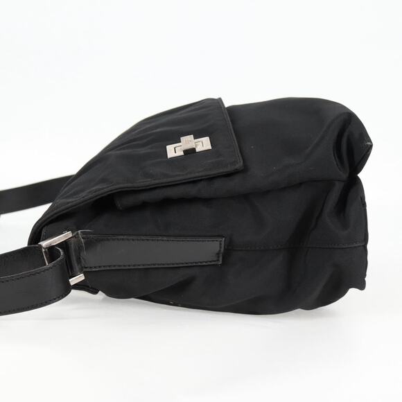 GUCCI Shoulder Bag Nylon Black Silver 019.0308 - Picture 5 of 16